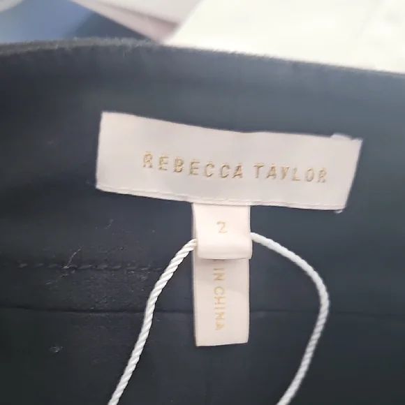 Rebecca Taylor Black High Waist Scalloped Shorts.. #390 - Picture 10 of 13